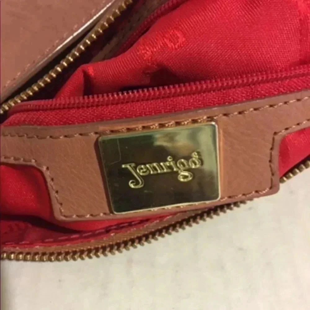 Jenrigo pale pink leather hobo handbag